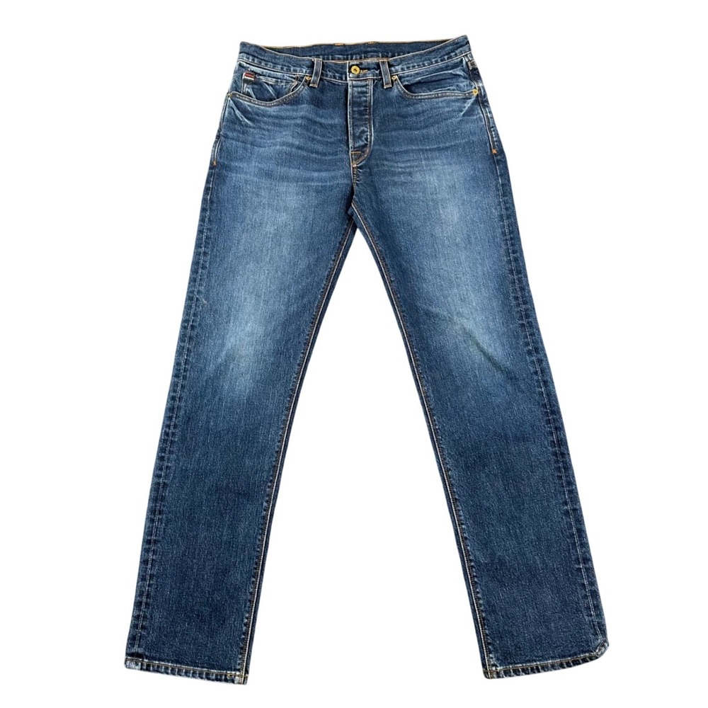 WiesMade Sam Jeans Mens 32x32 Straight Slim Regular Wash Denim USA Made Stretch